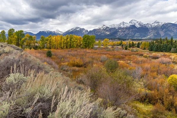 Vista panorámica del Parque Nacional Grand Teton — Foto de Stock