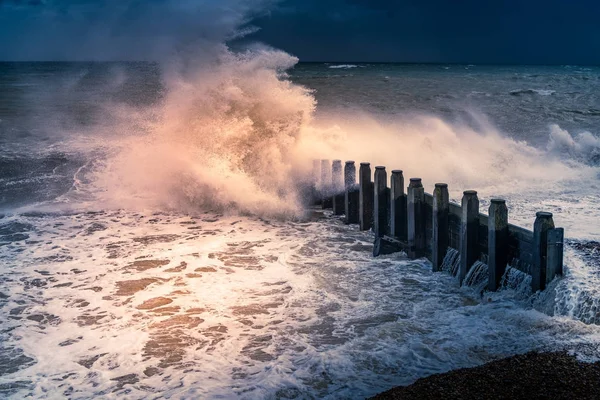 Eastbourne, East Sussex/Uk - 21 oktober: svansen slutet av Storm Bria — Stockfoto
