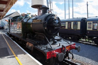 Paignton Devon/Uk - Temmuz 28: 4277 Br 4200 lokomotif Gwr Buhar 