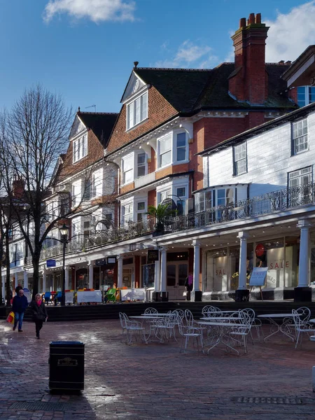 TUNBRIDGE WELLS, KENT / UK - 5 GENNAIO: Veduta dei Pantili in R — Foto Stock