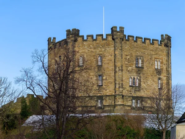 Durham, County Durham/Uk - 19 januari: Uitzicht op het kasteel in Du — Stockfoto