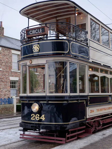 STANLEY, COUNTY DURHAM / UK - JANEIRO 20: Old Tram at the North o — Fotografia de Stock