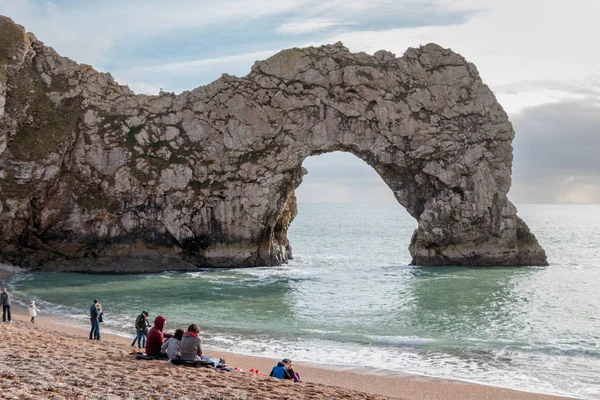 Portland Bill, Dorset/Uk - 16 februari: Vy över Durdle Door på — Stockfoto