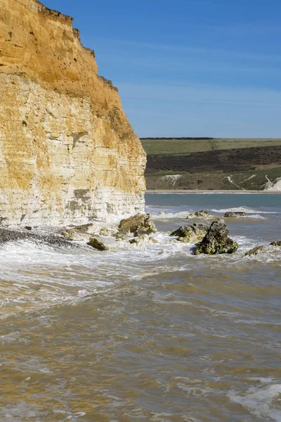 Vista do litoral Sussex de Hope Gap — Fotografia de Stock