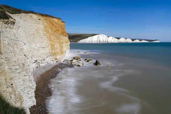 Vista do litoral Sussex de Hope Gap — Fotografia de Stock