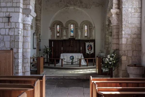 BRAMBER, WEST SUSSEX / UK - APRIL 20: Interior View of St Nichola — стоковое фото