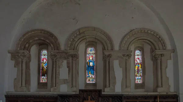 BRAMBER, WEST SUSSEX / UK - APRIL 20: Interior View of St Nichola — стоковое фото