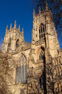 YORK, NORTH YORKSHIRE / UK - 20 Şubat 2020 'de York, Kuzey Yorkshire' da York Minster 'ın görüntüsü