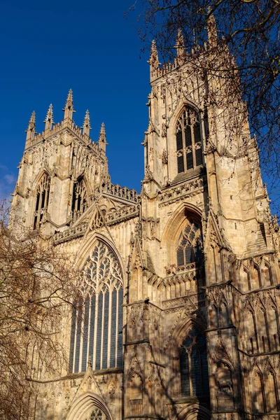 York North Yorkshire Februari Zicht York Minster York North Yorkshire — Stockfoto