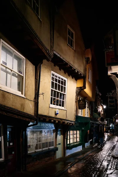 York North Yorkshire February View Buildings Architecture Shambles Area York — Stock Photo, Image