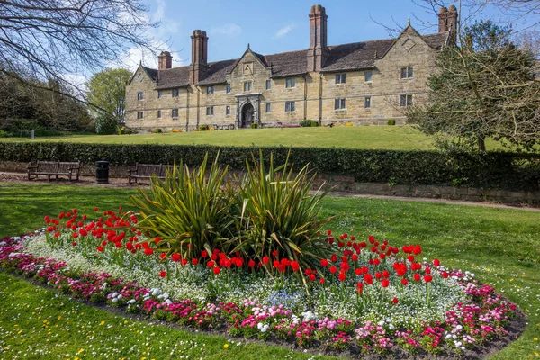 East Grinstead West Sussex May Flower Display Sackville College East — Stock Photo, Image