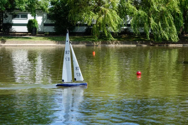 Southend Sea Essex August Sailing Model Yachts Lake Southend Sea — ストック写真