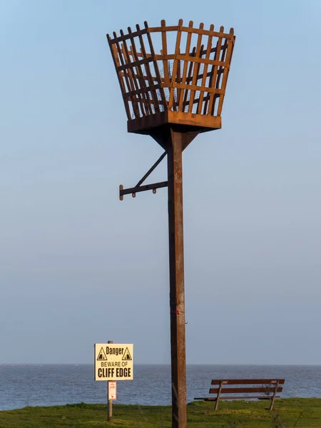 Hopton Sea Norfolk Großbritannien März Millenniumsfeier Kohlenbecken Hopton Sea Norfolk — Stockfoto