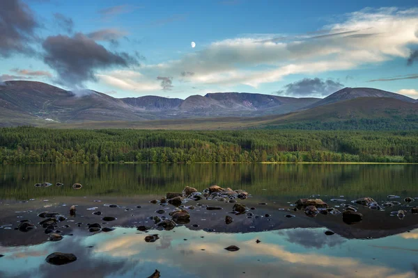 Loch Morlich Pôr Sol — Fotografia de Stock