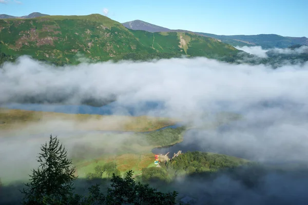 Uitzicht Vanaf Verrassing Uitzicht Bij Derwentwater — Stockfoto