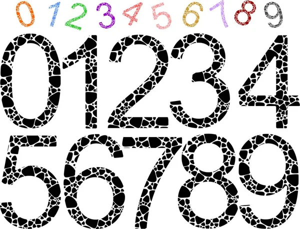 Σχήμα έγχρωμο αριθμούς — Διανυσματικό Αρχείο