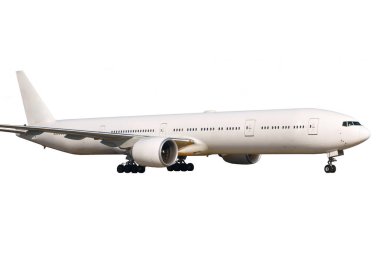 Büyük Tek Kişilik motorlu uçakta beyaz arka plan üzerinde izole