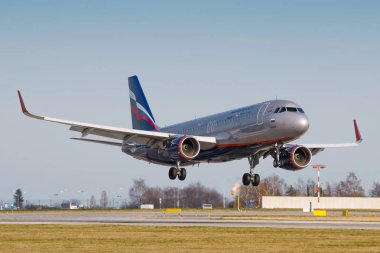 Airbus A320 of Aeroflot  clipart