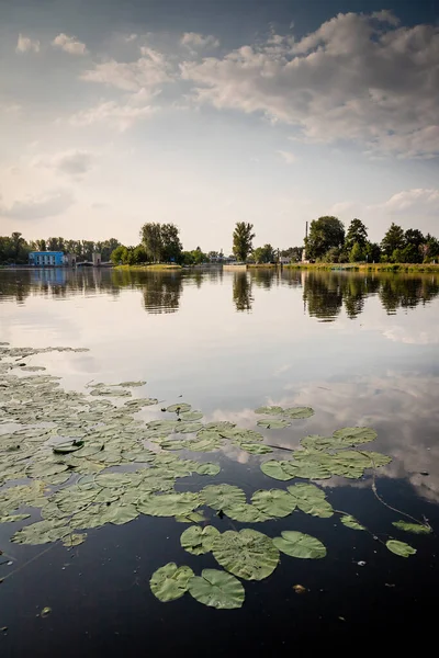 Sunset over river — Stock Photo, Image