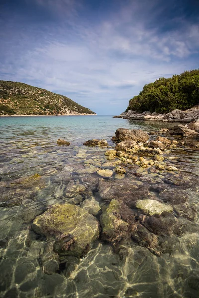 Mar Azul Claro Playa Porto Atheras Cefalonia Grecia —  Fotos de Stock