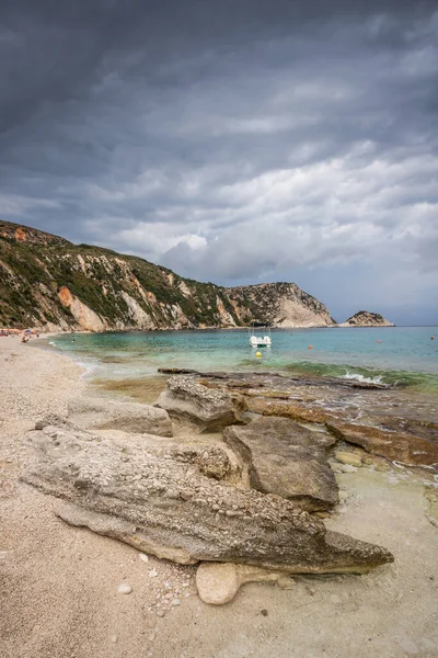 Una Las Increíbles Playas Grecia Petani Isla Cefalonia —  Fotos de Stock