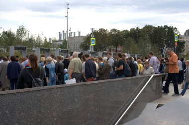 Rusya, Moskova, 11 Eylül 2017 Zaryadye parkta ilk gününde.