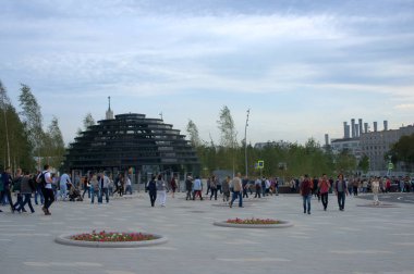 Rusya, Moskova, 11 Eylül 2017 Zaryadye parkta ilk gününde.
