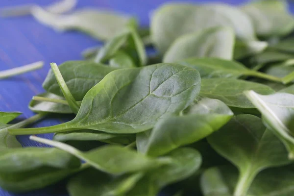 Grüne Blätter Von Frischem Spinat — Stockfoto