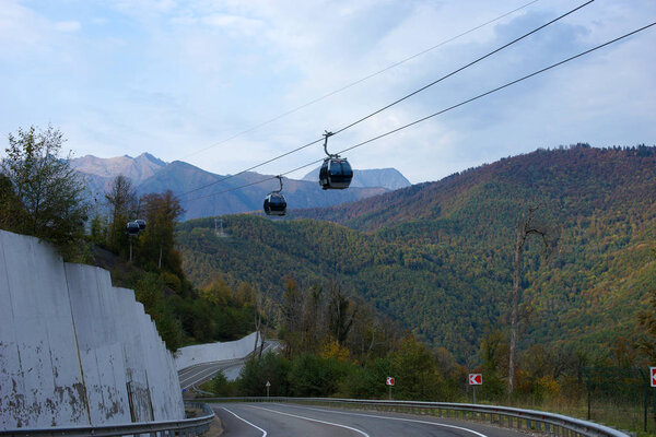 Канатная дорога. Роза Хутор. Сочи Россия. Осень 2019
.