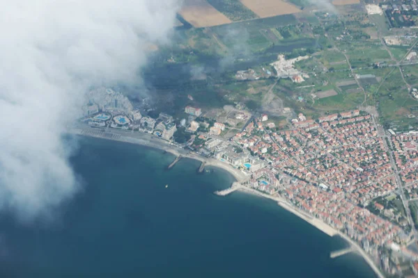 Uçaktan İspanya 'ya hava görüntüsü 