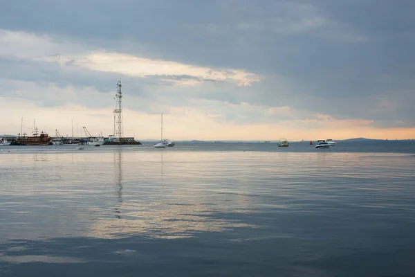 Закат Море — стоковое фото