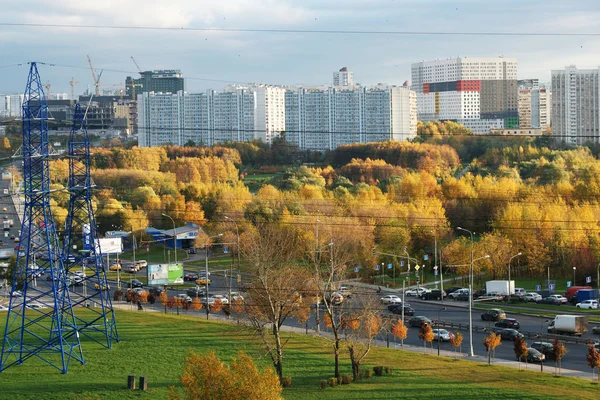 Kashirskoye Autostrady Jesienią Moskwa — Zdjęcie stockowe