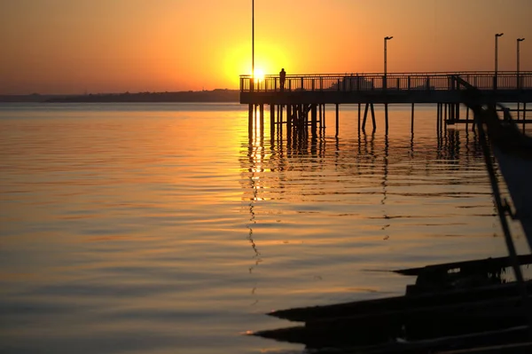 Pôr Sol Praia — Fotografia de Stock