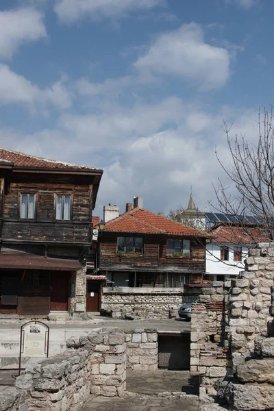 Edificios Antiguos Nessebar Bulgaria — Foto de Stock