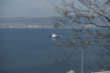 Bulgaristan 'daki beton adasının manzarası