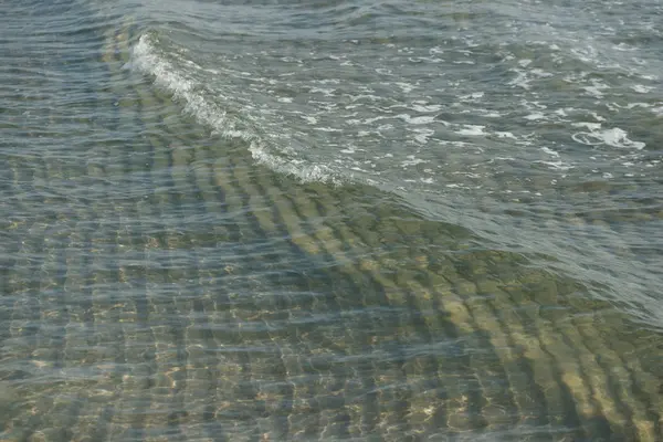 Clear Green Sea Waves Marine Surface Abstract Background — ストック写真