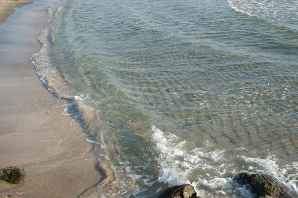 Sea Clear Water Waves Beach Background — Stock Photo, Image