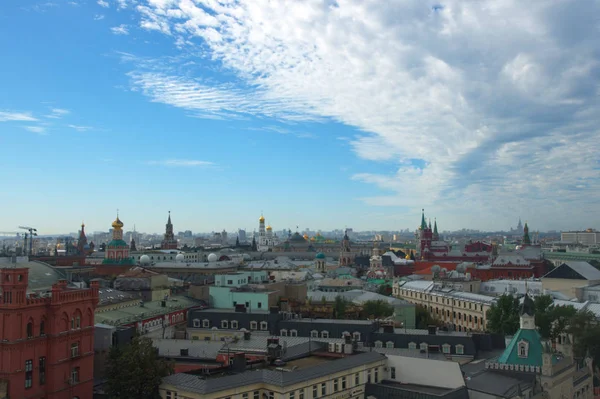 Widok Dachu Moskwy Centrum Miasta Słoneczny Dzień Moskwie Rosja — Zdjęcie stockowe