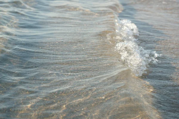 Hav Vatten Med Havet Kristall Och Klara Små Vågor Bakgrund — Stockfoto
