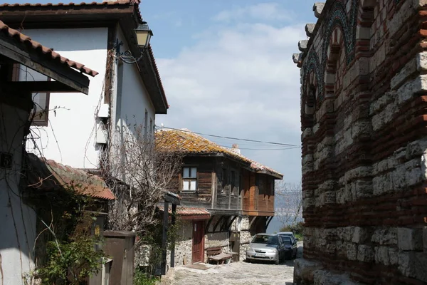 Παλαιά Κτίρια Στο Nessebar Βουλγαρία — Φωτογραφία Αρχείου
