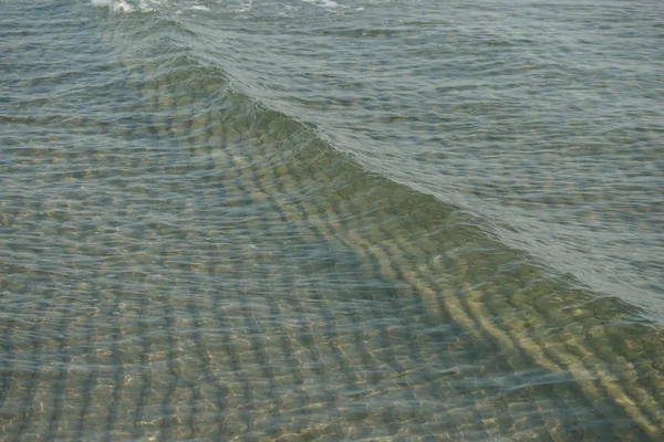 Olas Mar Claras Verdes Sobre Fondo Abstracto Superficie Marina — Foto de Stock