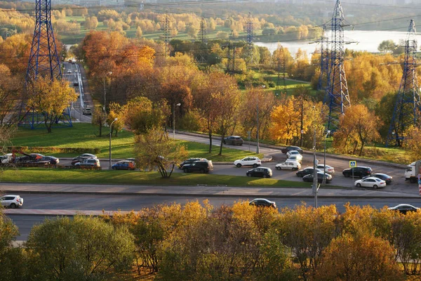 Dálnice Kaširskoye Podzim Moskva — Stock fotografie