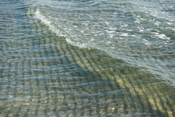 Kristallklart Havsvatten Med Havsvågor Bakgrund — Stockfoto