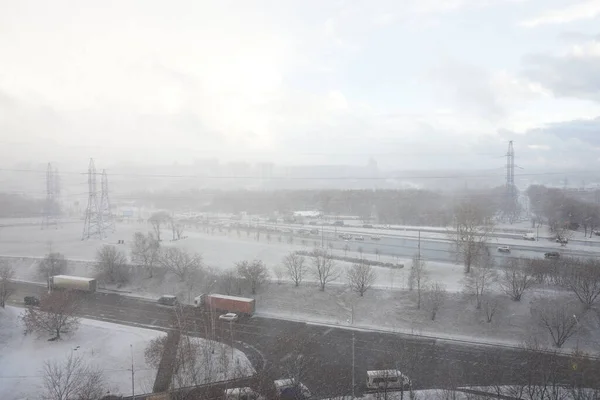 莫斯科大雪 2020年2月 俄罗斯 — 图库照片