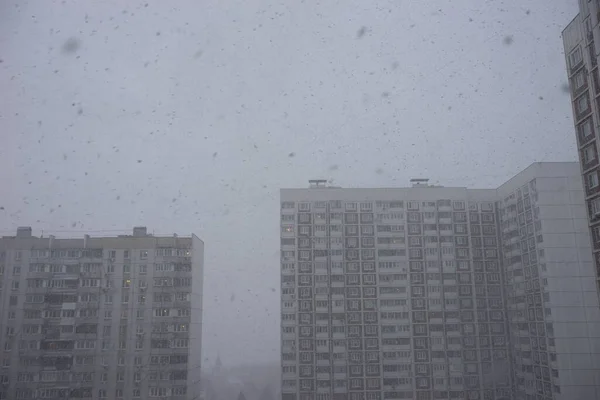 Сильный Снегопад Москве Феваль 2020 Россия — стоковое фото