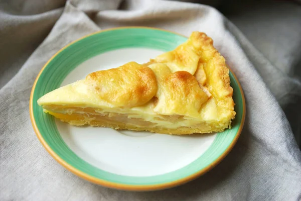 Homemade Apple Sour Cream Pie — Stock Photo, Image