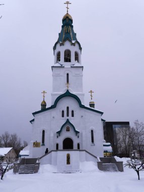 Yuzhno-Sakhalinsk / Rusya - 17 Ocak 2017: Rus Ortodoks Kilisesi Güney Sakhalin Kilisesi Diriliş Katedrali