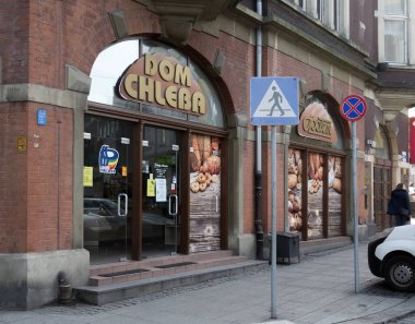 Gliwice / Polonya - 14 Şubat 2016: Pastane Ekmek Evi