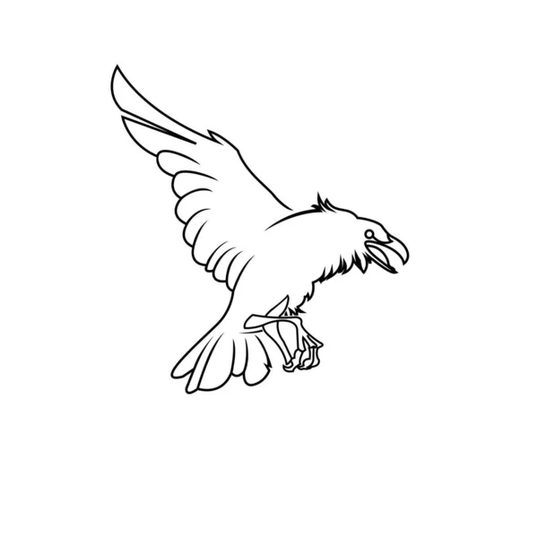 Elegante logo de vector de icono de pájaro reven. Marco de alfabeto de lujo symbo — Vector de stock