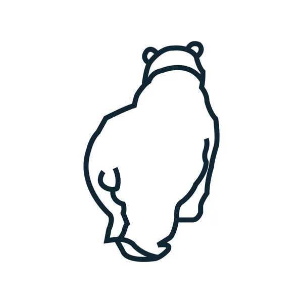 Icono del oso aislado sobre fondo blanco. Oso icono símbolo moderno — Vector de stock